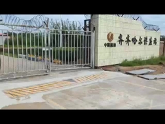 Bloqueador de carretera hidráulico amarillo con control manual Sí Pedal y luz LED Modalidad de trabajo múltiple RGB