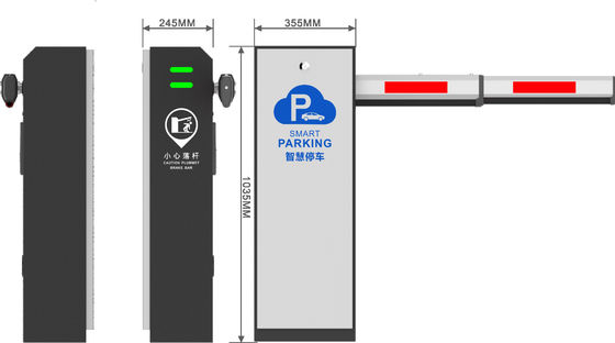 comprar barrera electrónica del auge de la porción del aparcamiento de la puerta de la barrera del camino de 220V 110V con el brazo LPR del LED online manufacture