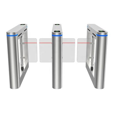 comprar Las puertas del torniquete de la barrera del oscilación de la alta seguridad hacen frente al control de acceso de la huella dactilar del reconocimiento online manufacture