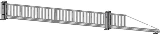 comprar Sistema de control de acceso de puerta corredera telescópica de velocidad ajustable con potencia de motor de 250W online manufacture