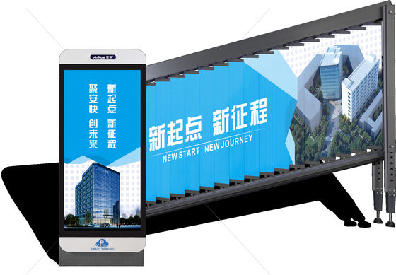 comprar Control de tráfico de estacionamiento Puerta de barrera automática con brazo ajustable y pantalla publicitaria de 440x920 mm online manufacture