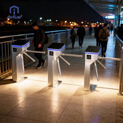 comprar Torniquete de trípode del sistema de control de acceso con tarjeta RFID y reconocimiento facial de acero inoxidable 304 de alta seguridad aprobado por la CE para oficina online manufacture