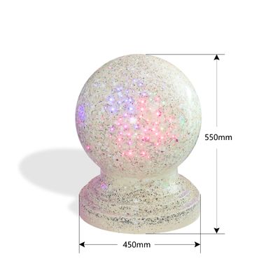 El molde de la bola de Dura Art Stone Bollards Shinning Stone del granito del LED enciende nuestras vidas