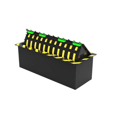 Yellow Hydraulic Road Blocker with Manual Control Yes Pedal and LED Light RGB Multi Working Way