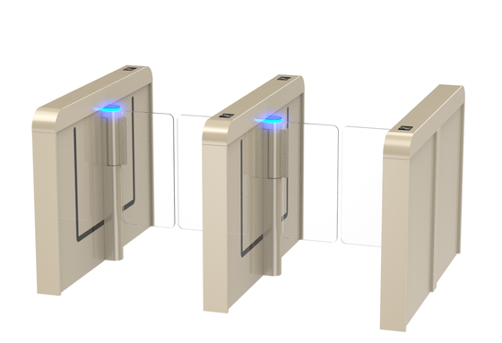 Puerta de torniquete de barrera abatible de acero inoxidable SUS304 con fuente de alimentación industrial estándar