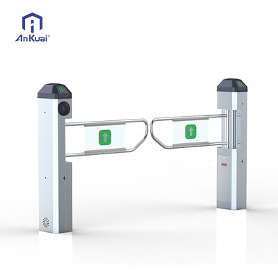 Velocidad de paso 40 personas por minuto Dirección de operación de 2 vías Puerta de barrera de oscilación de acero Tornuela de control remoto infrarrojo Seguridad automática para la entrada al supermercado