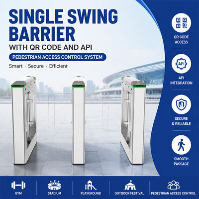 Barrera de un solo columpio con código QR y API para sistema de control de acceso peatonal de gimnasios, estadios, parques infantiles y festivales al aire libre